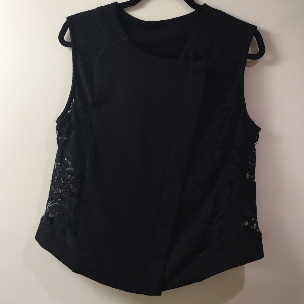 Mossimo Textured Black Vest